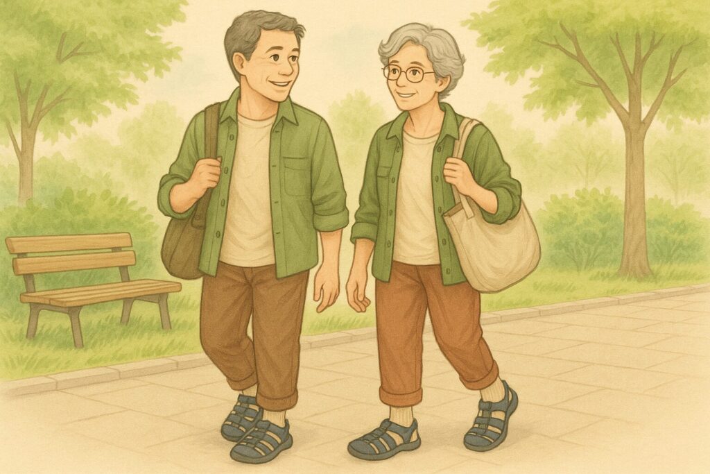 60代から始めるサンダル×靴下コーデ｜初夏の快適おしゃれスタイル