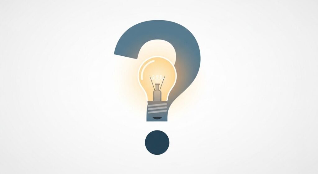 冬サンダルに関するよくある質問を示す疑問符と電球のアイコン。